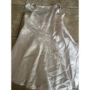 NWT Zara L Mini Satin Slip Dress Blush Pink Halter Neck